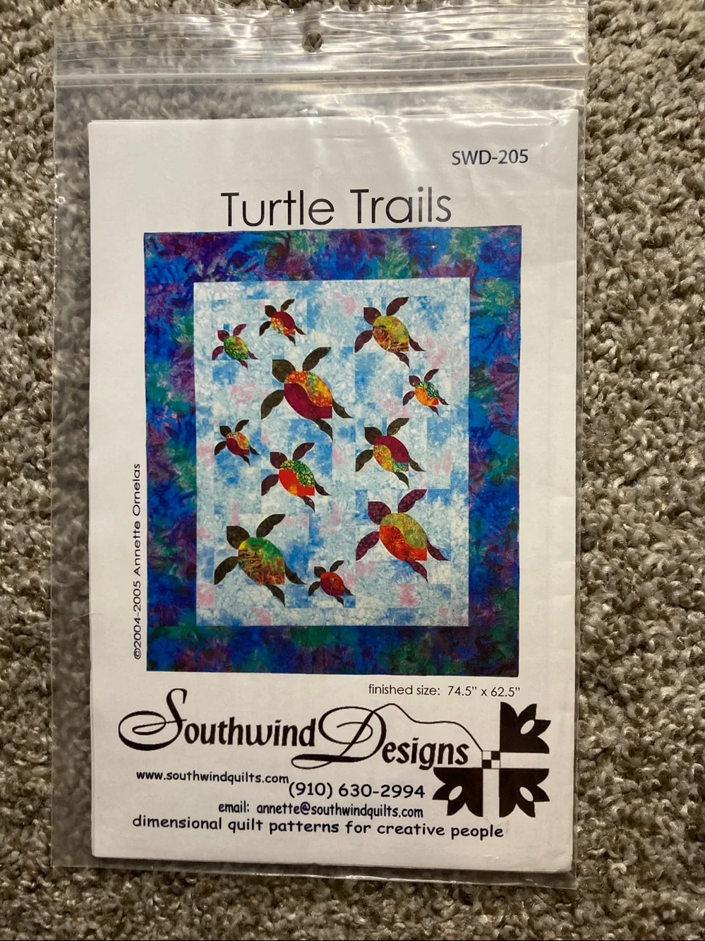 Lot of 4 NIP Turtle themed quilting patterns Lisa Boyer Java House y2k vintage